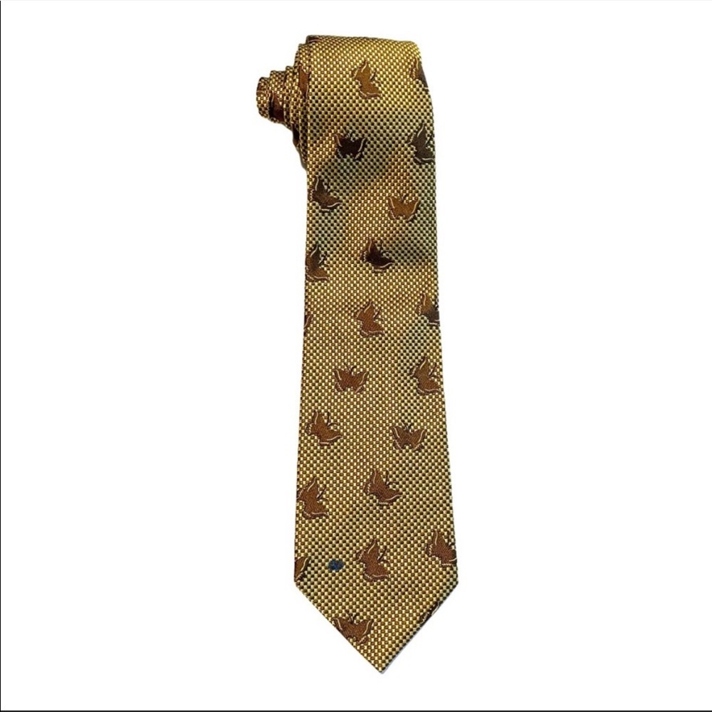 Valentino Silk Mens Necktie with Butterfly Pattern